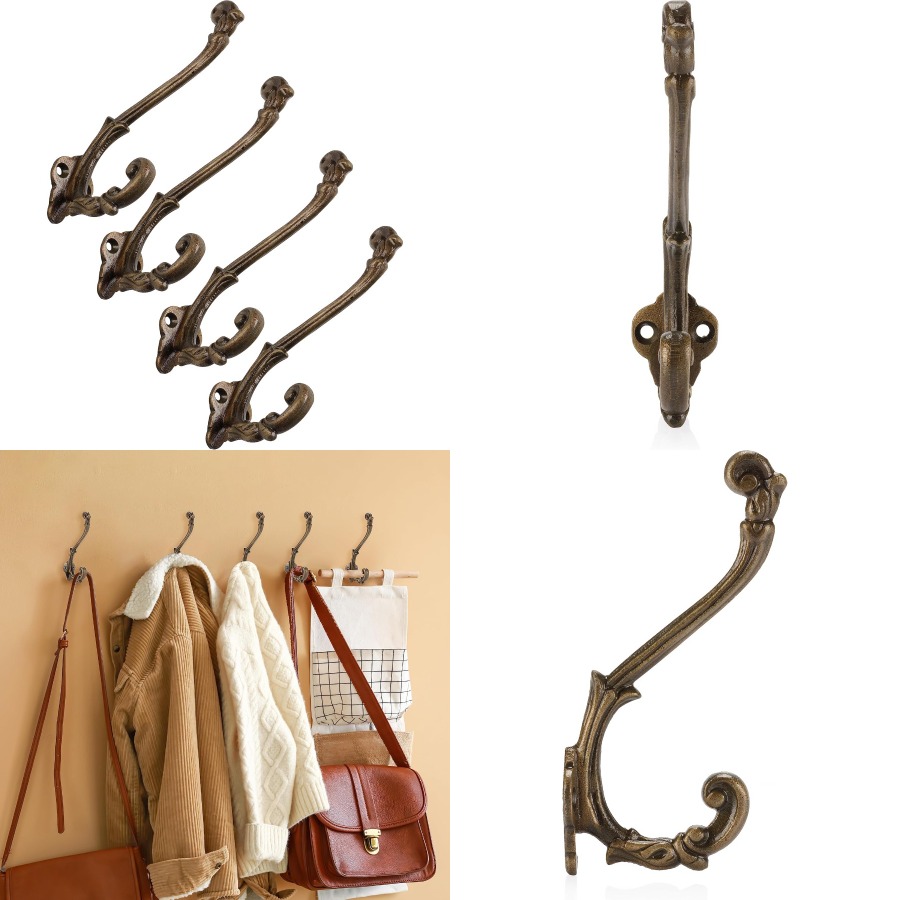 Antique Brass Hook - Vintage Cast Iron Wall Hooks Antique