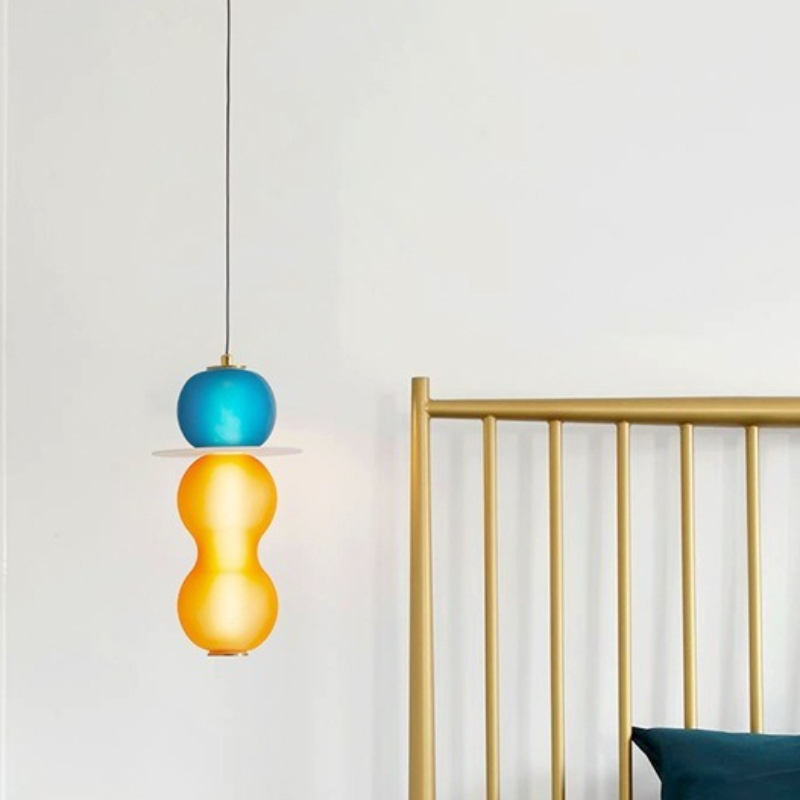 Interior Design Remote - Designer Colored Glass Small Pendant Lamp