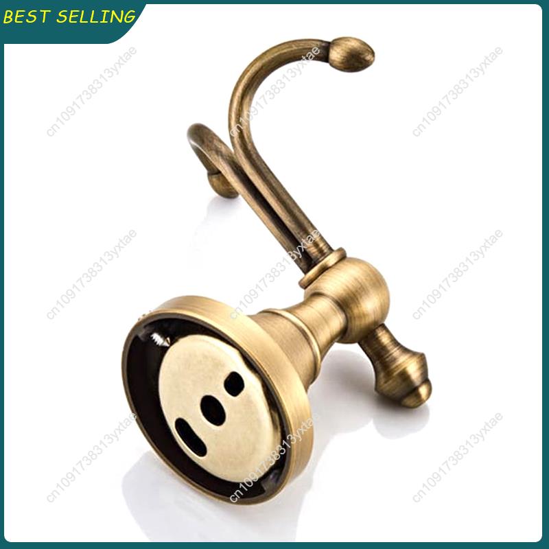 Antique Brass Hook - N09R-2X Double Coat Hooks, Antique Brass