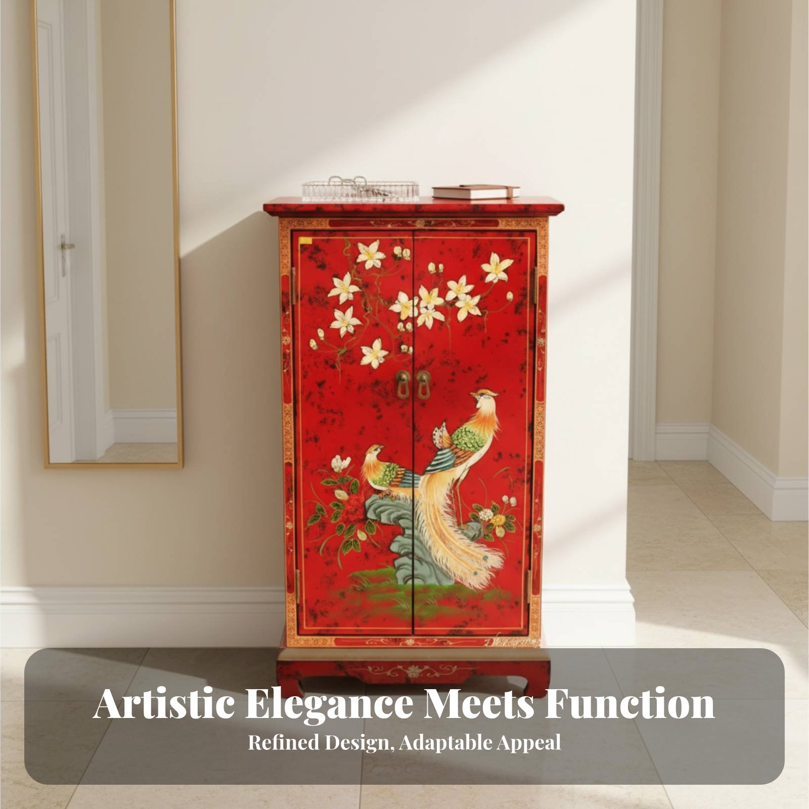 Hand-Painted 2-Door Cabinet Eu - Interior Designer avis et prix