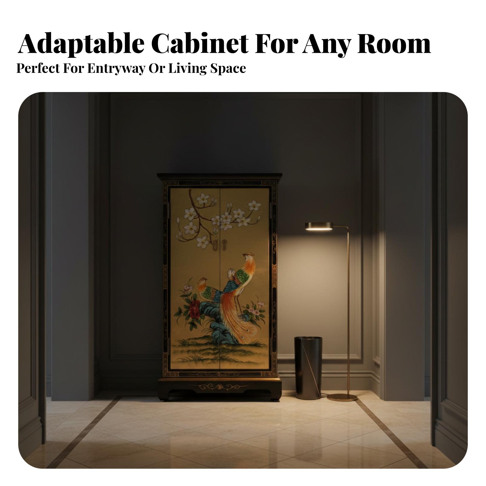 Hand-Painted 2-Door Cabinet Eu - Interior Designer avis et prix