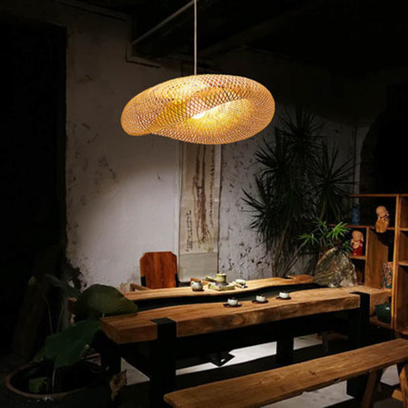 ZK40 Handmade Bamboo Straw Hat - Wicker Pendant Shade avis et prix