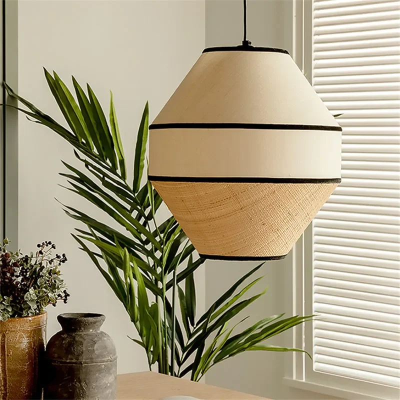 Wabi Sabi Handwoven Rattan Pen - Wicker Pendant Shade avis et prix