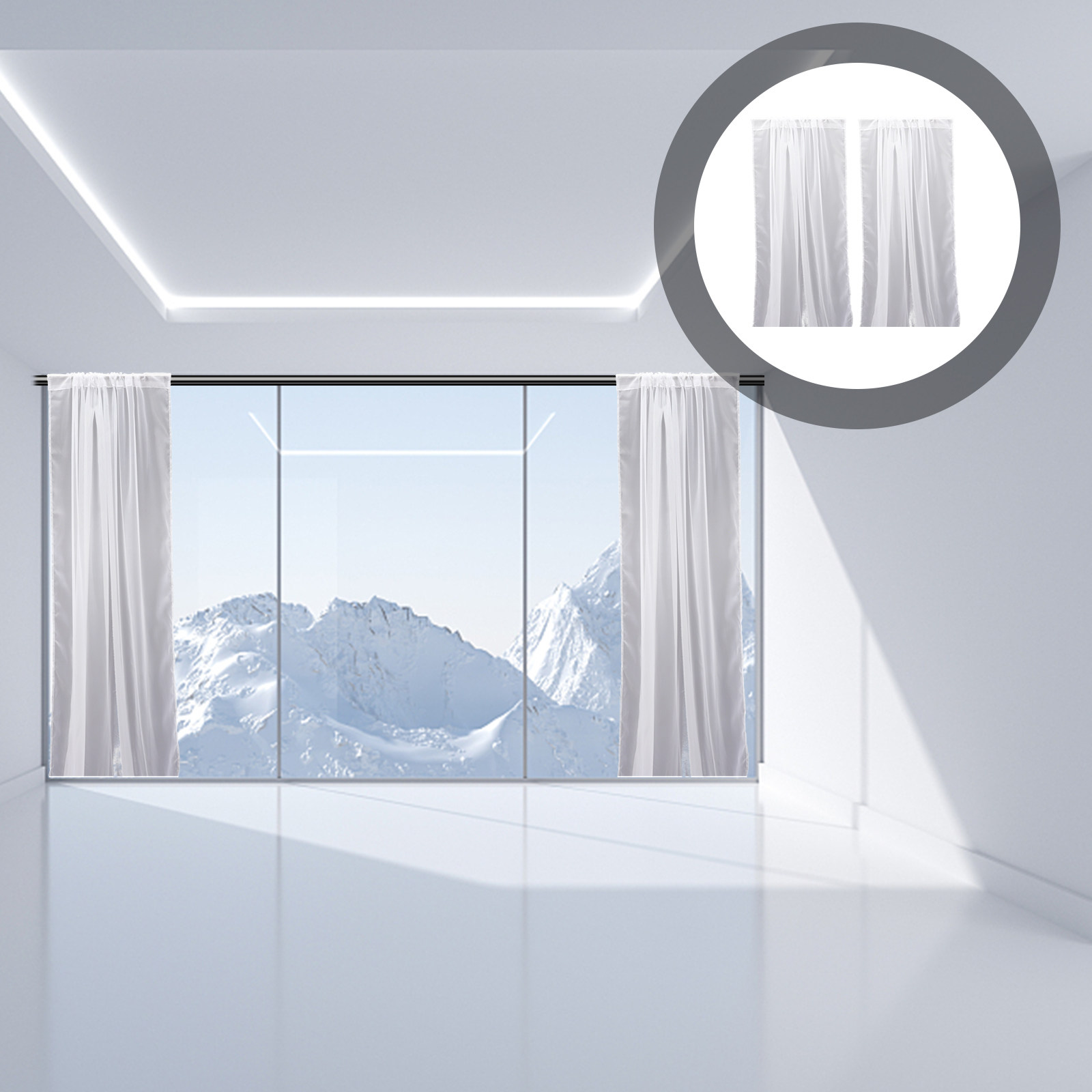 2Pcs Window Curtain Sheer Curt - Interior Designer avis et prix
