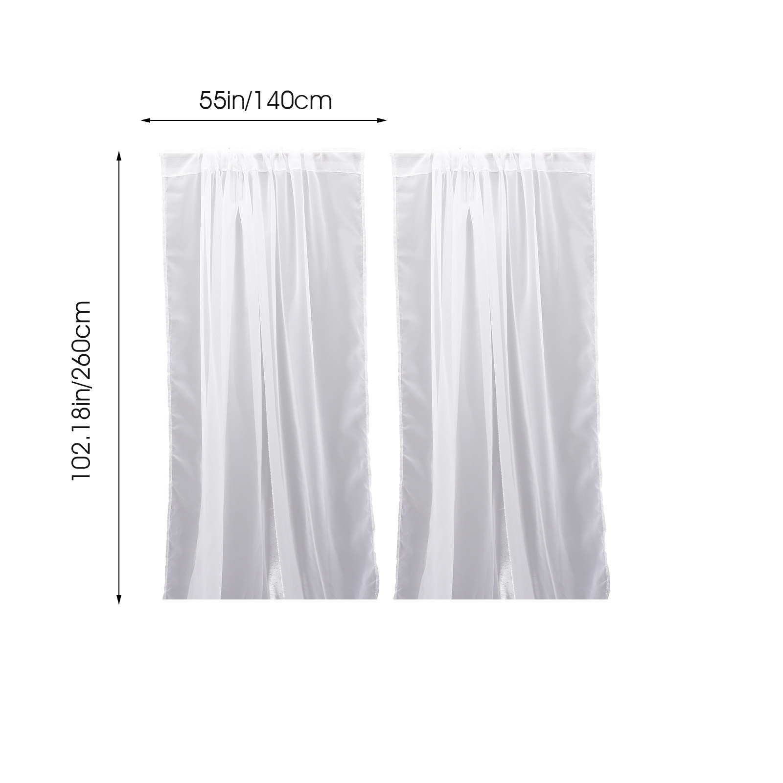 2Pcs Window Curtain Sheer Curt - Interior Designer avis et prix