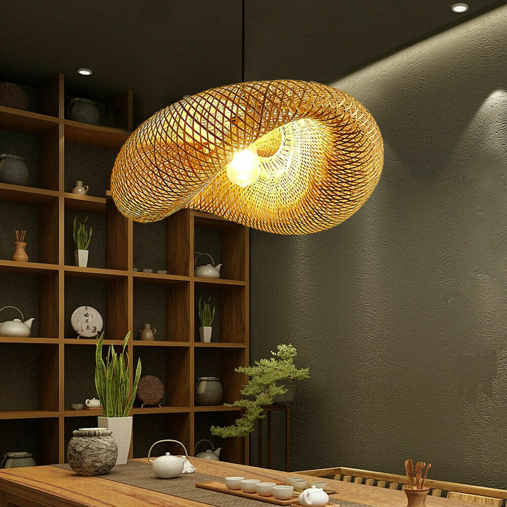 Bamboo Wicker Rattan Shade Pen - Wicker Pendant Shade avis et prix