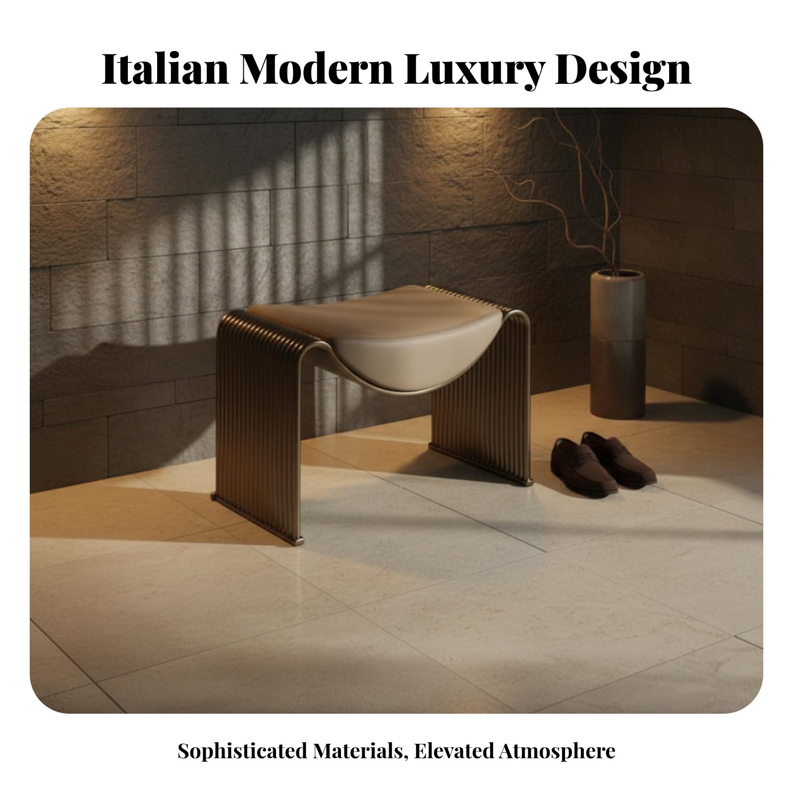 M-Shaped Vanity Stool Italian  - Interior Designer avis et prix