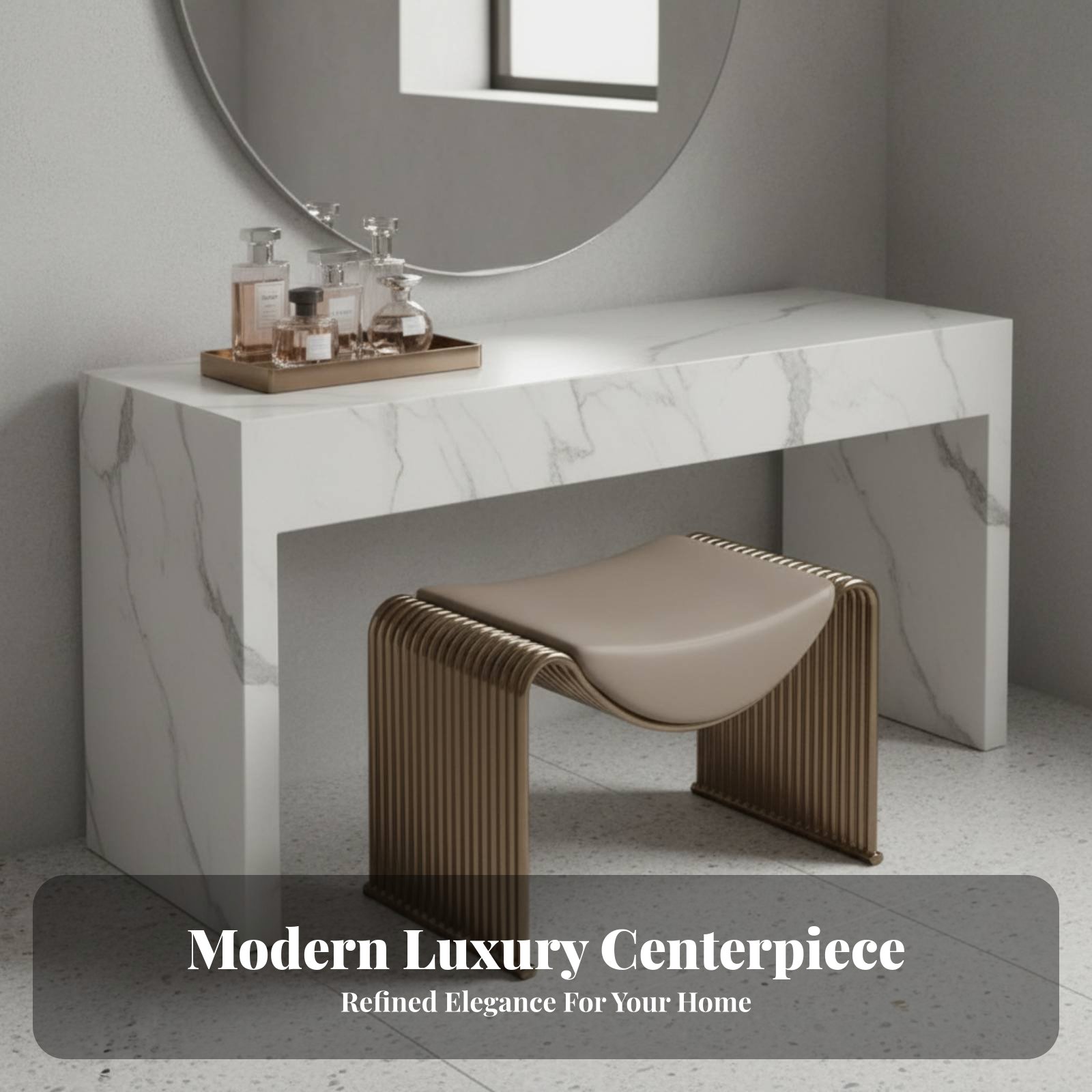 M-Shaped Vanity Stool Italian  - Interior Designer avis et prix