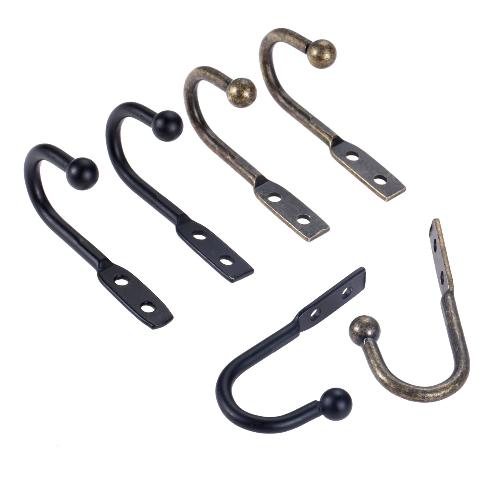 5pcs Vintage Black/Antique Bro - Antique Brass Hook avis et prix