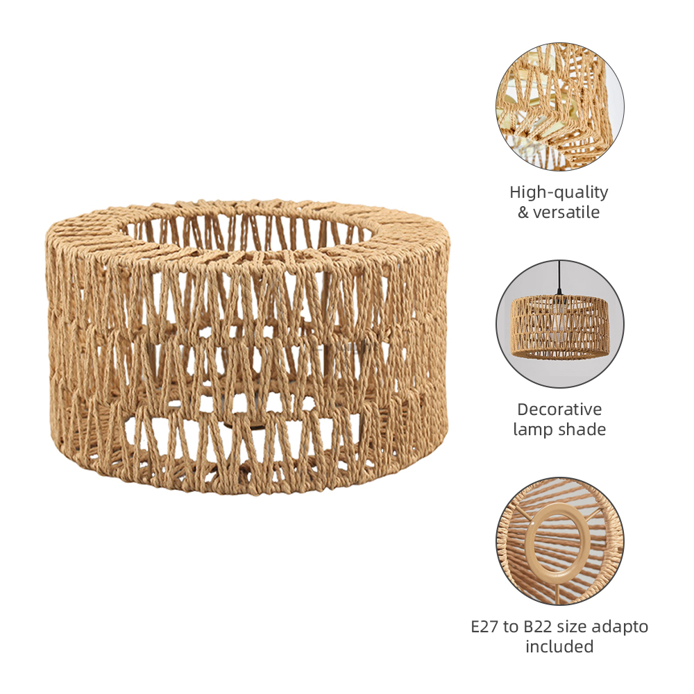 Rattan Lamp Shade E27 Wicker W - Wicker Pendant Shade avis et prix