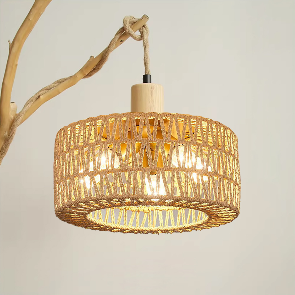 Rattan Lamp Shade E27 Wicker W - Wicker Pendant Shade avis et prix