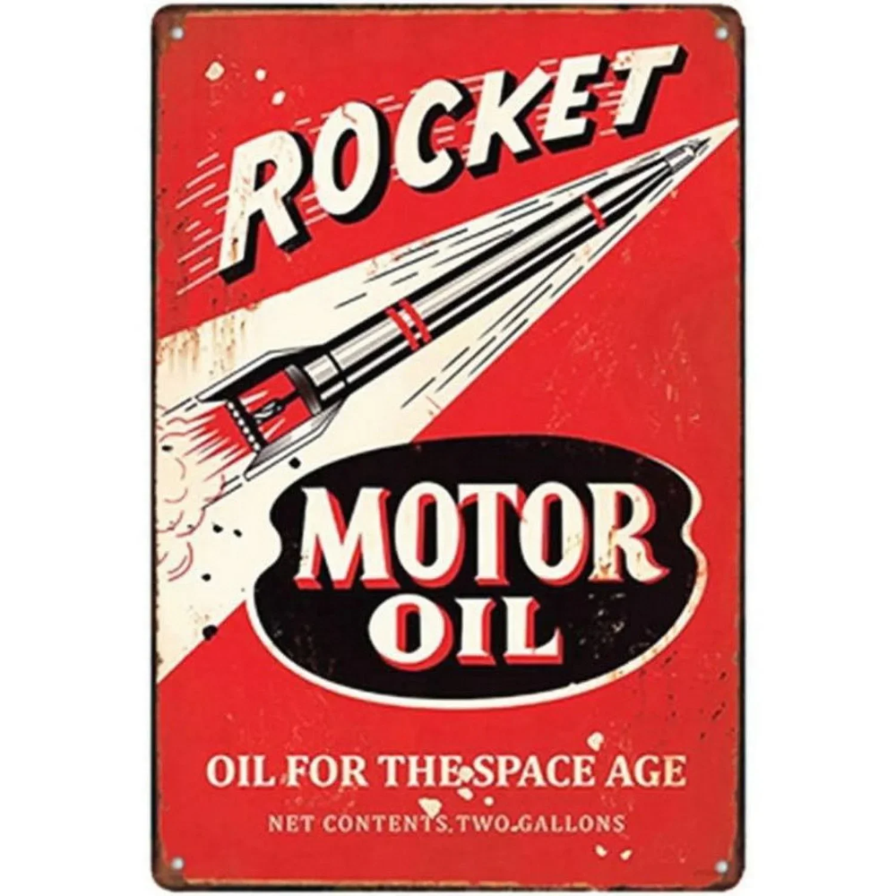 Vintage-Style Motor Oil Gas Si - Interior Designer avis et prix
