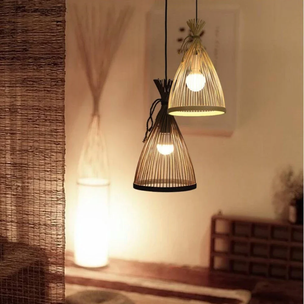 Japanese Chandelier Natural Ba - Wicker Pendant Shade avis et prix
