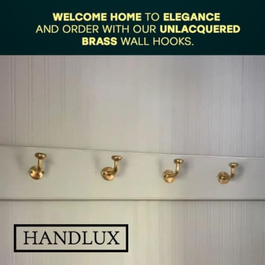Unlacquered Brass Wall Hooks V - Antique Brass Hook avis et prix