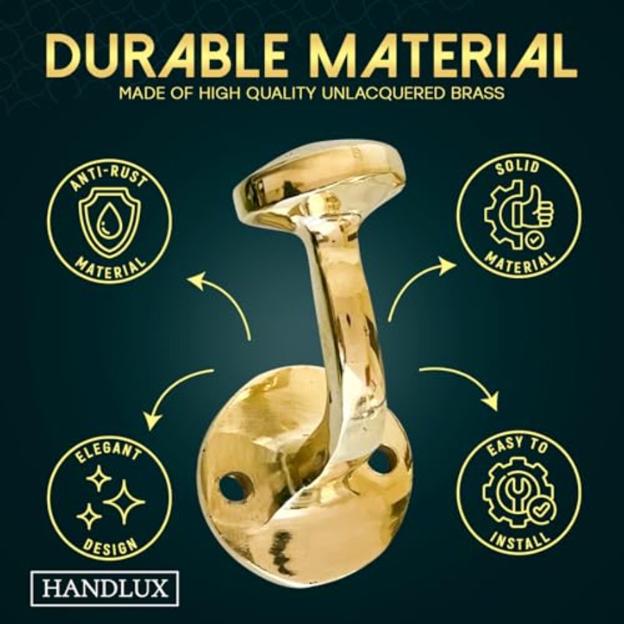 Unlacquered Brass Wall Hooks V - Antique Brass Hook avis et prix