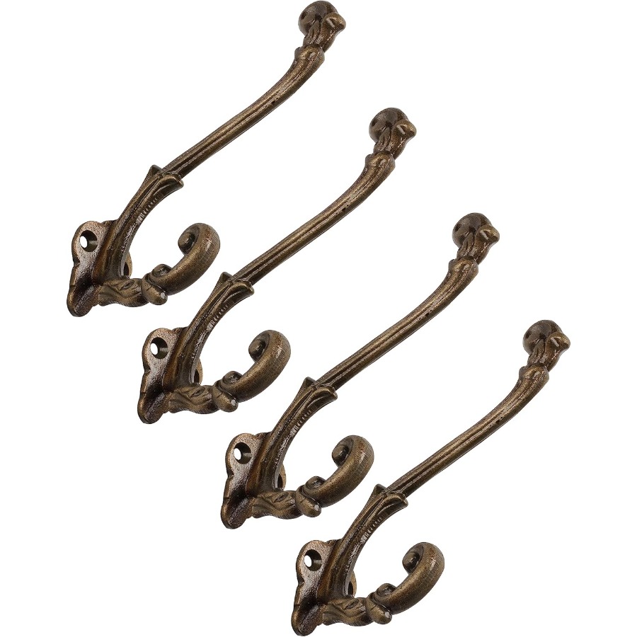 Vintage Cast Iron Wall Hooks A - Antique Brass Hook avis et prix