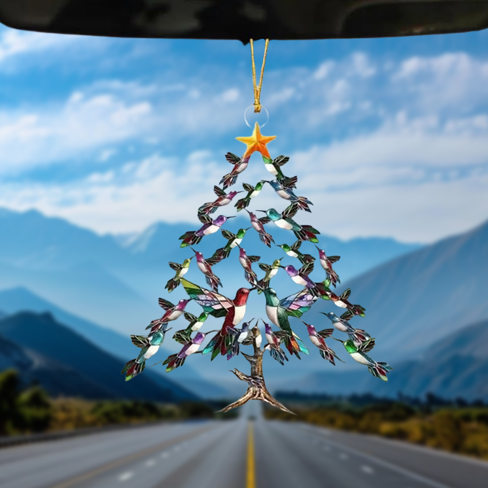 8cm 2D Acrylic Bird Ornaments  - Interior Design Xmas avis et prix