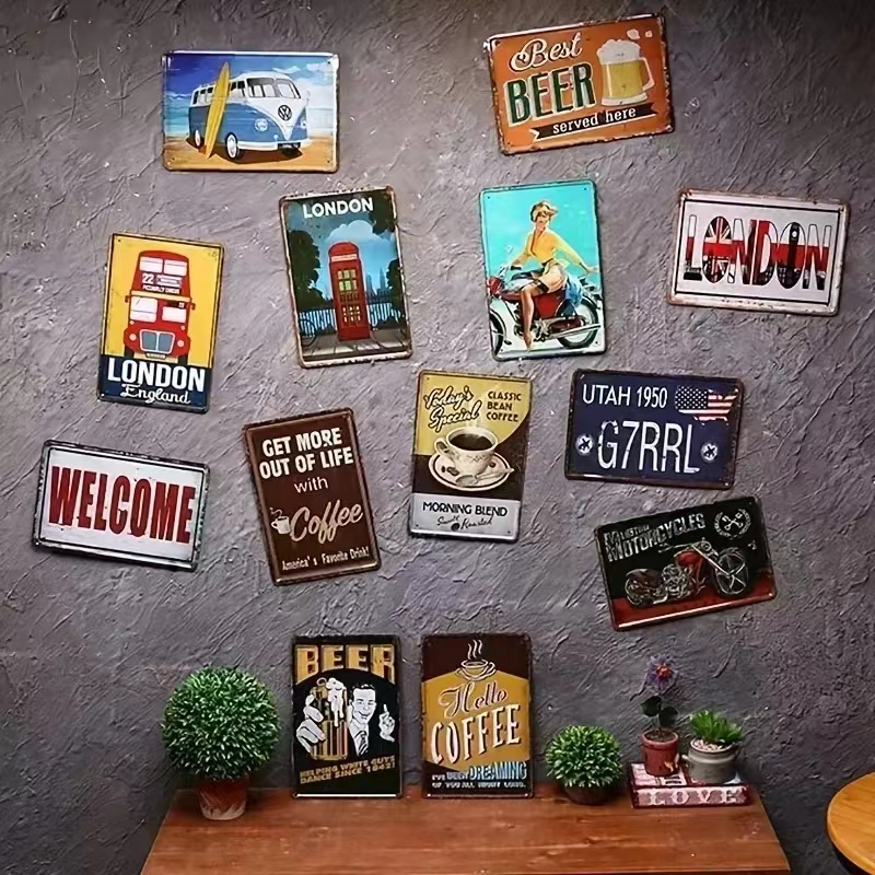 Vintage Bar Metal Signs Bathro - Interior Designer avis et prix