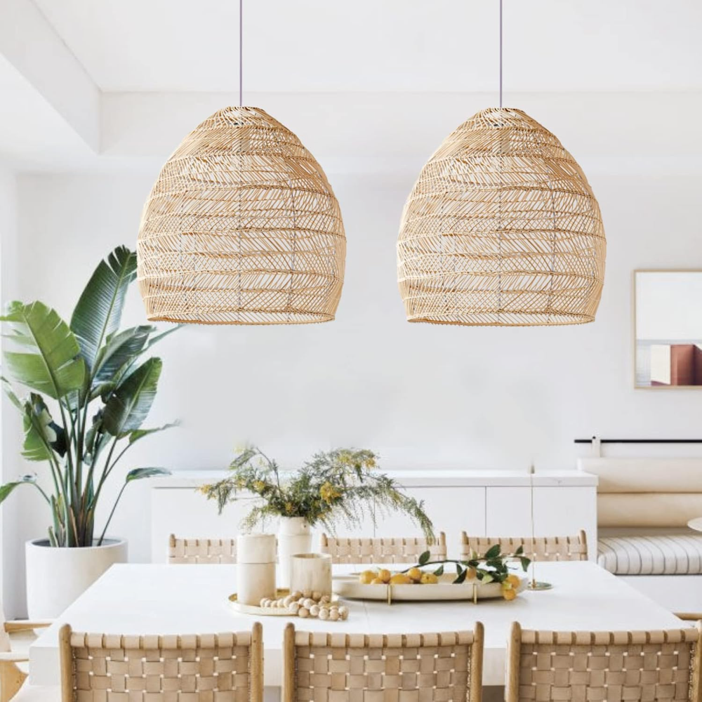 Rattan Woven Pendant Light Sha - Wicker Pendant Shade avis et prix