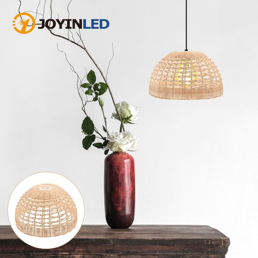 Rattan Pendant Lamp Woven Cage - Wicker Pendant Shade avis et prix