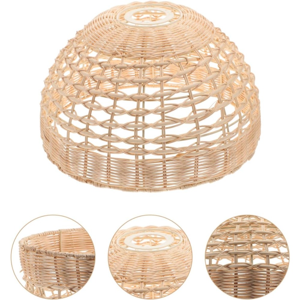 Rattan Pendant Lamp Woven Cage - Wicker Pendant Shade avis et prix