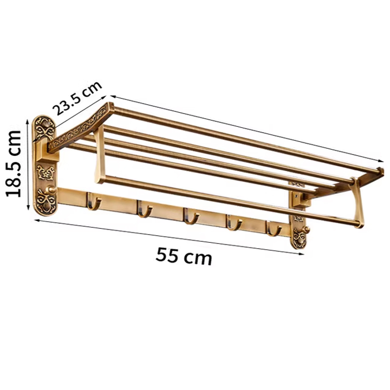 Foldable Antique Brass Towel R - Antique Brass Hook avis et prix