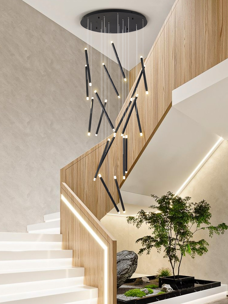Modern Chandelier LED Stair Ch - Interior Design Deck avis et prix
