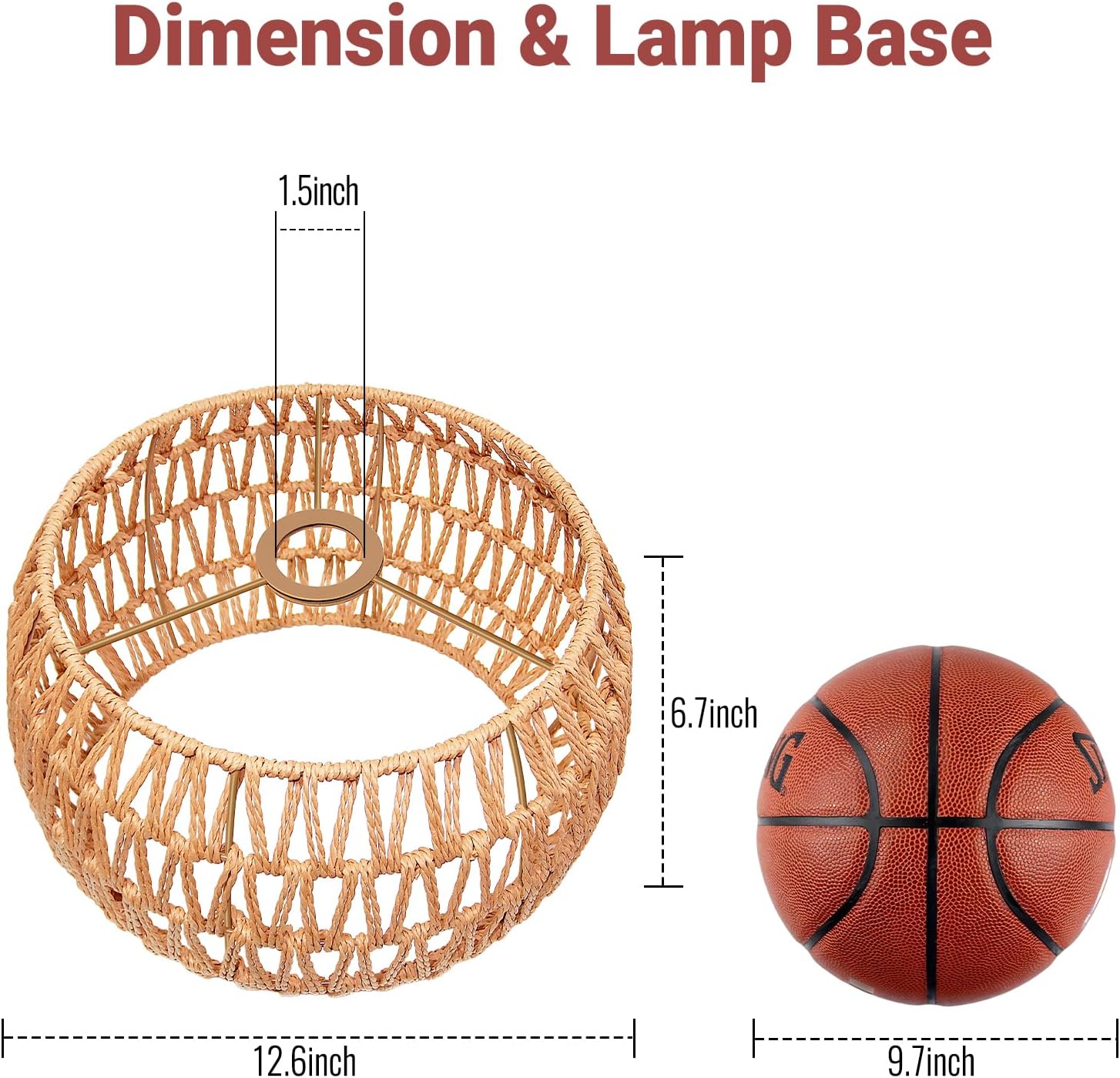 Hanging Pendant Lamp Shade(12. - Wicker Pendant Shade avis et prix