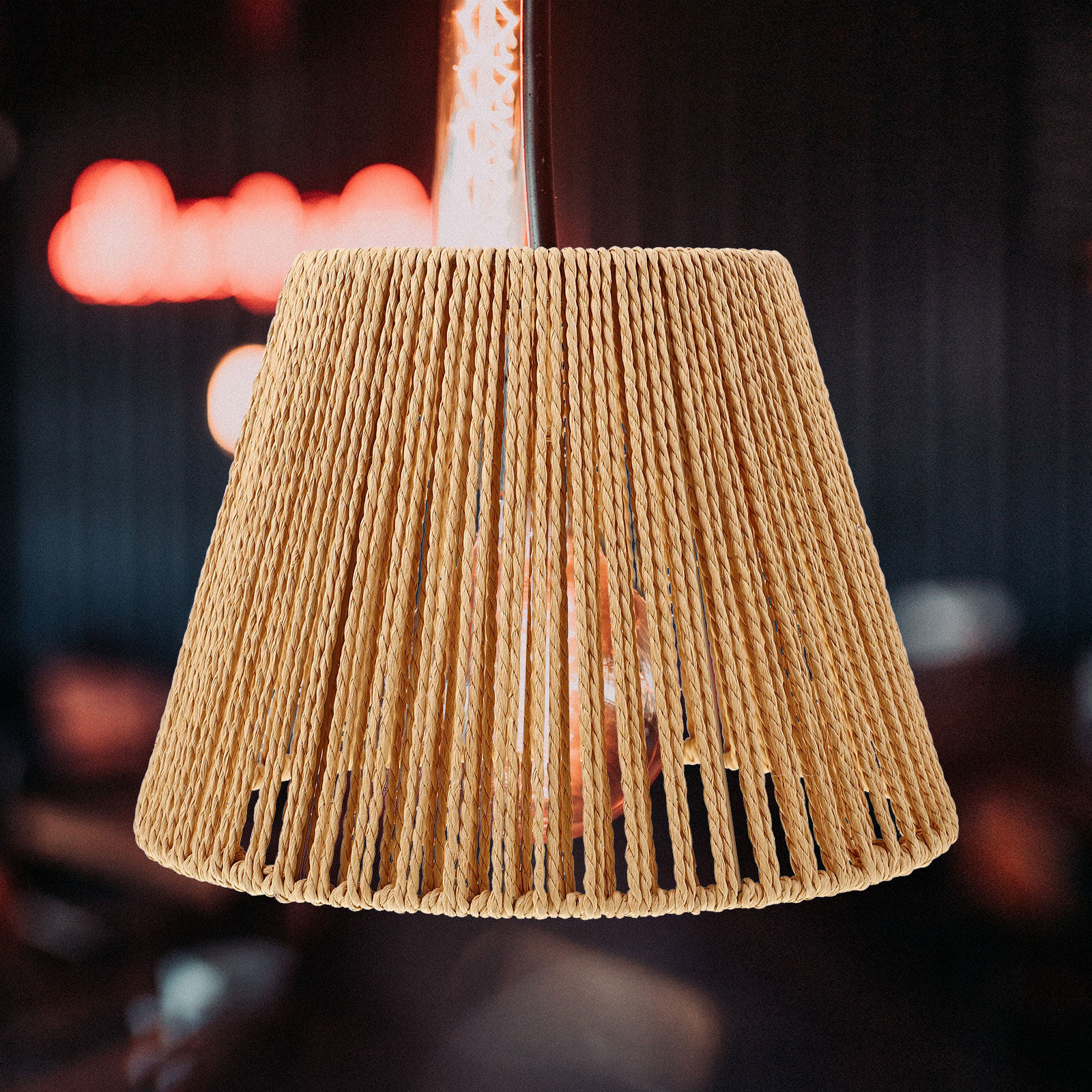 Vintage Rattan Lamp Shade Wove - Wicker Pendant Shade avis et prix