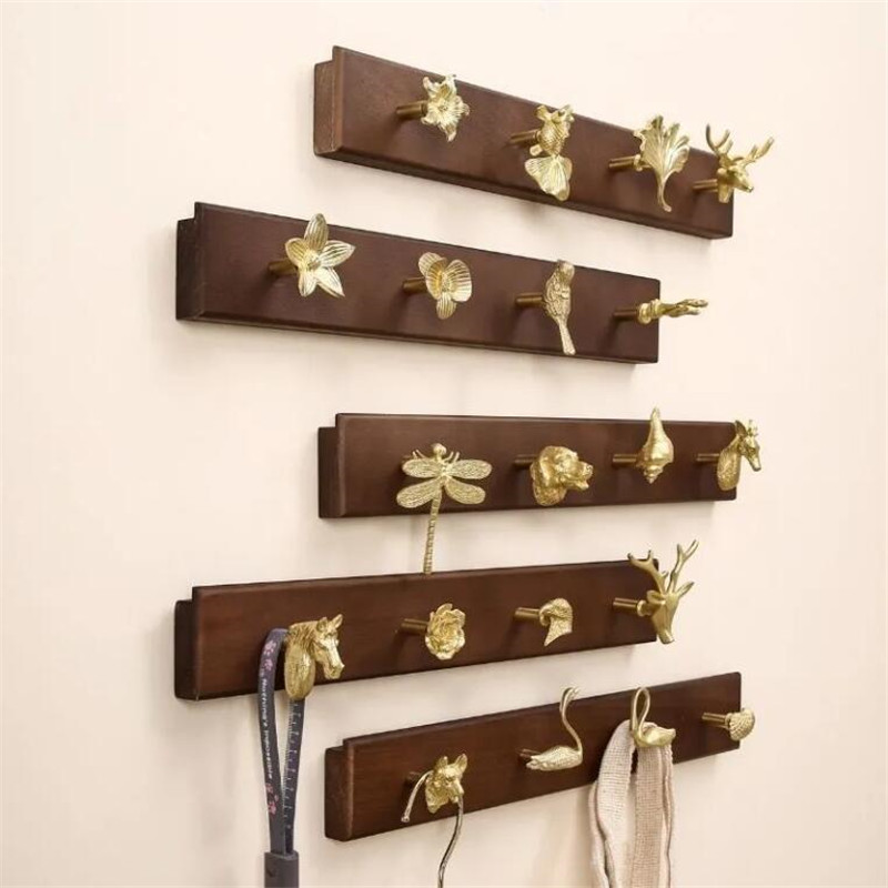 Wall Mount Row Hook Brass Anim - Antique Brass Hook avis et prix
