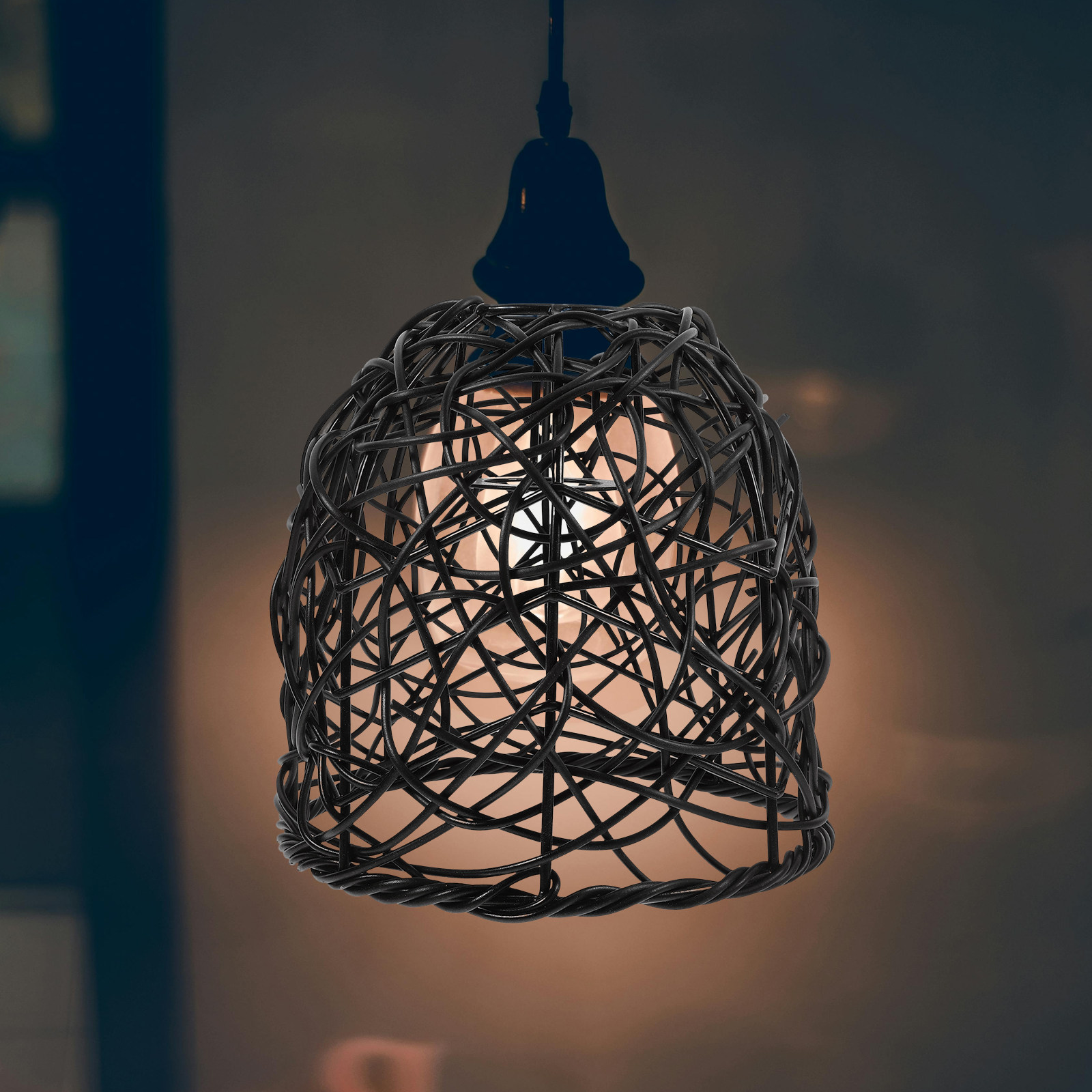 Wicker Lamp Shade E27 Rattan P - Wicker Pendant Shade avis et prix